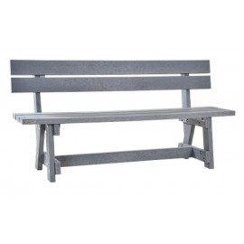 Banc plastique gris - Banc pliable - Mobilier Collectivités